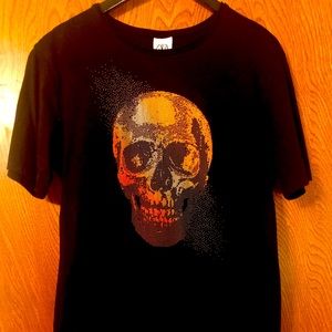 Zara men textured skull T-shirt Men’s Large